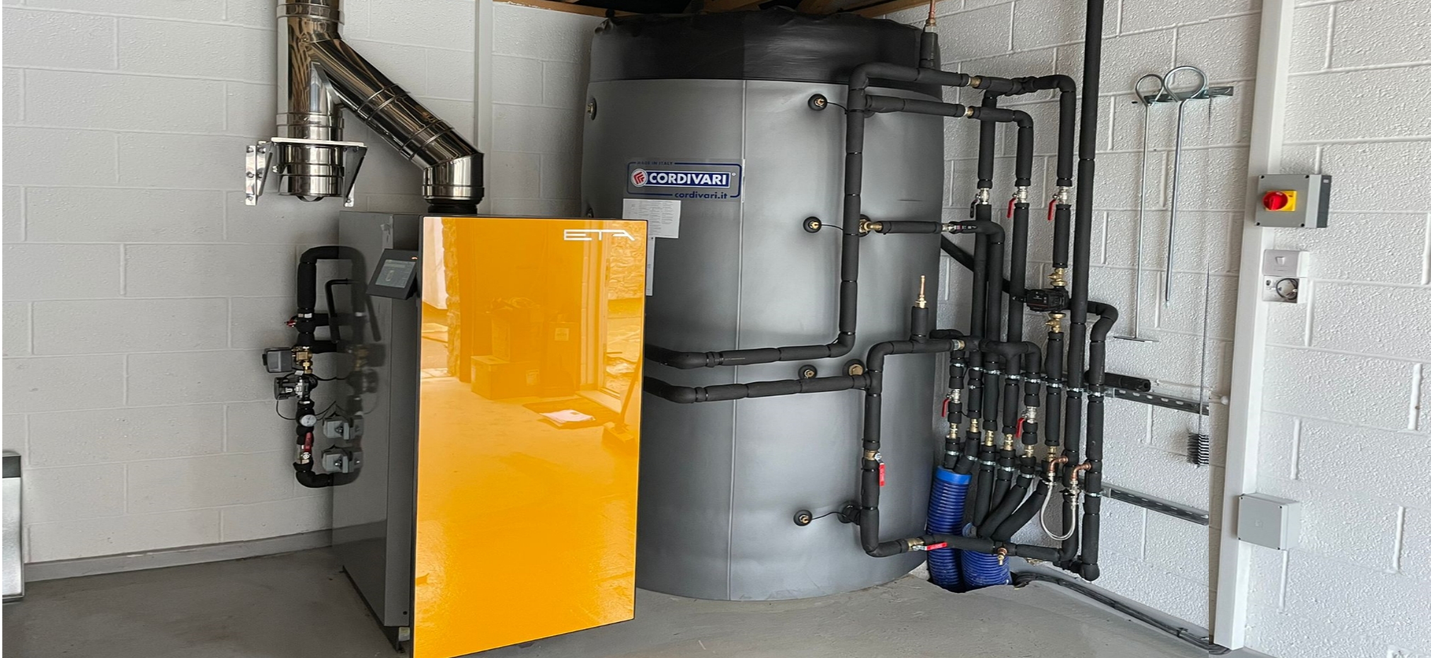 biomass boiler installation